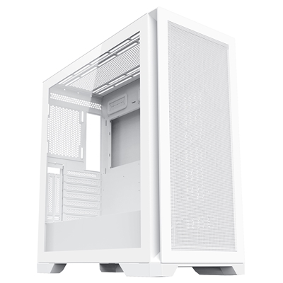 CIT Creator White Full Tower ATX/ E-ATX Case with Tempered Glass Side Panel, 9 Expansion Slots & FREE RGB Fan Hub Strip Kit