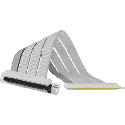 Cooler Master Riser Cable PCIe 4.0 x16, Gold Plated, White, 300mm