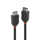 LINDY 36492 Black Line DisplayPort Cable, DisplayPort 1.2 (M) to DisplayPort 1.2 (M), 3m, Black & Red, Supports UHD Resolutions up to 4096x2160@60Hz, Triple Shielded Cable, Corrosion Resistant Copper 30AWG Conductors, Retail Polybag Packaging