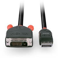 Lindy 2m DisplayPort to DVI-D Cable Black