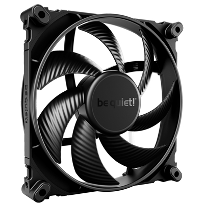 be quiet! Silent Wings 4 PWM Black Fan, 140mm, 1100RPM, 4-Pin PWM Fan Connector, Black Frame, Black Blades, Optimized Fan Blades for High End Performance, 2 Mounting Options