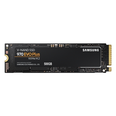 Samsung 970 EVO PLUS (MZ-V7S500BW) 500GB NVMe SSD, M.2 Interface, PCIe Gen3, 2280, Read 3000MB/s, Write 3200MB/s, 5 Year Warranty