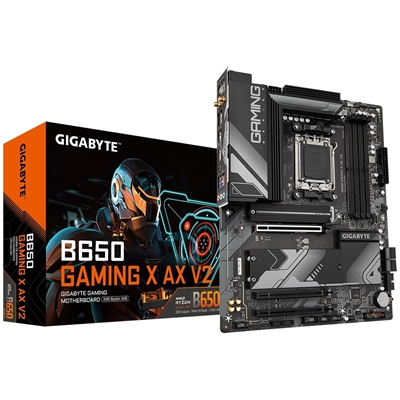 Gigabyte B650 GAMING X AX V2, AMD Socket AM5, 1x PCIe 4.0 x16, 2x PCIe 3.0 x1, 2x M.2 2280, WiFi 6E, Realtek 2.5GbE LAN, HDMI/DisplayPort