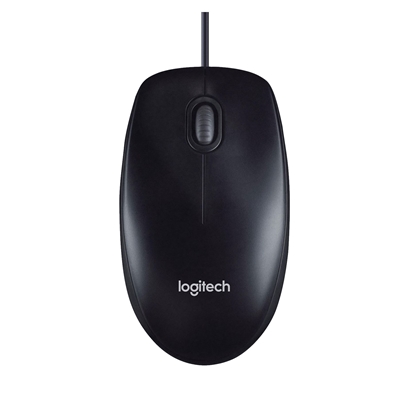 Logitech M90 Wired USB Mouse, 3-Buttons, 1000dpi and Optical Tracking, Ambidextrous Design for PC, Mac and Laptop, Black