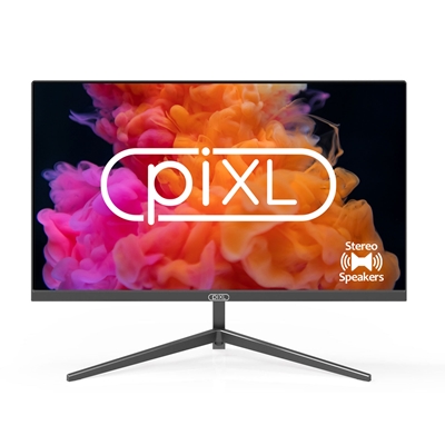 piXL PXD24VH 24 Inch Frameless Monitor, Widescreen, 6.5ms Response Time, 60Hz Refresh Rate, Full HD 1920 x 1080, 16:10 Aspect Ratio, VGA, HDMI, Internal PSU, Speakers, 16.7 Million Colour Support, Black Finish