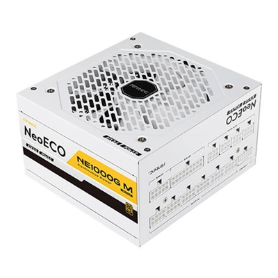 Antec NE1000G M, White, PCIe 5.0 Ready, Fully Modular, 80PLUS Gold, Single Rail, 83A, 120mm FDB Fan, ATX3.0 PSU