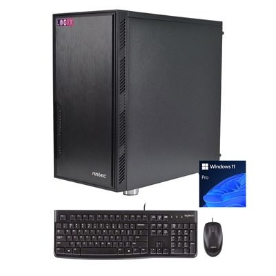 LOGIX Intel Core i3 12th Gen Quad Core 8GB RAM with 500GB SSD Wireless Business Desktop PC with Windows 11 Pro & Keyboard & Mouse
