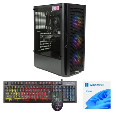 LOGIX AMD Ryzen 5 4500 6 Core 12 Threads, 3.60GHz (4.10GHz Boost), 16GB DDR4 RAM, 1TB NVMe M.2, 80 Cert PSU, RTX3050 8GB Graphics, Windows 11 home installed + FREE Keyboard & Mouse - Prebuilt System - Full 3-Year Parts & Collection Warranty