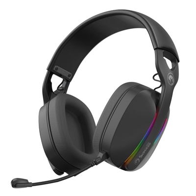 Marvo Scorpion HG9086W Gaming Headphones, Tri-Mode Connection, 2.4GHz Wireless, BT 5.3 or Wired, Stereo Sound, RGB - PC, Android, MAC OS, iOS, PS4, PS5 and Switch Compatible, 40mm Audio Drivers, Omnidirectional Mic