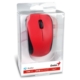 Genius NX-7000 Wireless Mouse, 2.4 GHz with USB Pico Receiver, Adjustable DPI levels up to 1200 DPI, 3 Button with Scroll Wheel, Ambidextrous Design, Red