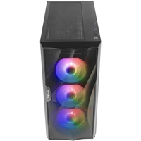 ANTEC DF700 Flux Case, Gaming, Black, Mid Tower, 2 x USB 3.0, Tempered Glass Side Window Panel, Three-Dimensional Wave-Shaped Mesh Front Panel, Addressable RGB LED Fans, Patented F-LUX Platform Cooling Solution