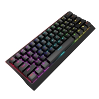 Marvo Scorpion KG962-UK USB Mechanical gaming Keyboard with Red Mechanical Switches, 60% Compact Design with detachable USB Type-C Cable, Adjustable Rainbow Backlights, Anti-ghosting N-Key Rollover