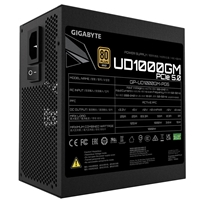 GIGABYTE UD1000GM PG5 1000W PSU, 120mm Smart Hydraulic Bearing Fan, 80 PLUS Gold, Fully Modular, UK Plug, High-Quality Japanese Capacitors, Support for PCIe Gen 5.0 Graphics Cards with High Quality Native 16-pin Cable