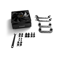 be quiet! Pure Rock LP Low-Profile Fan CPU Cooler, Universal Socket, High Quality 92mm PWM Black Cooling Fan, 2500RPM, 3 Heat Pipes, 100W TDP, Extremely Compact Design for Mmall Form Factor Systems, Intel LGA 1700 & AMD AM5 Compatible