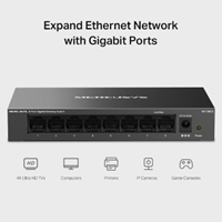 Mercusys MS108GS 8 Port Gigabit Ethernet Network Switch Steel Case