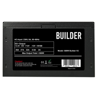 TARGET 500W Builder Series PSU with 12cm Cooling Fan - Black Edition, High-Efficiency | PFC Certified | CE Compliant | White Box Packaging