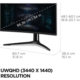 ViewSonic XG341C-2K 34-inch Ultra Wide Curved Gaming Monitor, UWQHD, Mini LED, 200Hz, 1ms, USB-Type C, Freesync, Dual Integrated Speakers, 2x HDMI, DisplayPort, Height Adjust