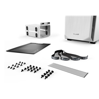 be quiet! Pure Base 500 Case, White, Mid Tower, 2 x USB 3.2 Gen 1 Type-A, 2 x Pure Wings 2 140mm Black PWM Fans Included, Exchangeable Top Cover for Silent or High Performance, Insulation Mats on Front, Sides & Top