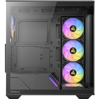 ANTEC Constellation C3 Black ARGB Case, 270' Full-View Tempered Glass, Dual Chamber, Tool-Free Design, 4 x ARGB PWM Fns With Built-In Fan Controller, ATX, Micro-ATX, ITX