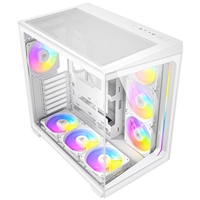 ANTEC Constellation C5 White ARGB Case, 270' Full-View Tempered Glass, Dual Chamber, Support Back-Connect Motherboards, 7 x ARGB PWM Fans With Built-In Fan Controller, ATX, Micro-ATX, ITX