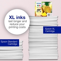 Epson 604 Multipack - Full Set of 4 Ink Cartridges - Pineapple (Original) C13T10G64010 Value Pack CMY (130 Pages) K (150 Pages)