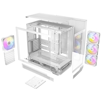 Antec C7 ARGB Mid Tower Tempered Glass PC Gaming Case - White, 3x 120mm & 1x 140mm ARGB Fans, USB 3.2 Gen2, EATX/ATX/mATX/mITX Support