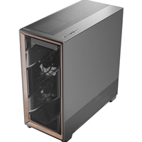 Antec Flux PRO Full Tower PC Case with Tempered Glass, Black/Wood, 6 Pre-Installed Fans, USB Type-C, E-ATX/ATX/mATX/mITX Compatibility