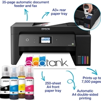 Epson Ecotank ET-15000 C11CH96401CA Printer,  Colour, Wireless, A3, All-in-One inc Fax, Network, ADF, 6.8cm Touchscreen Panel