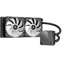 ANTEC Symphony 240 AiO Liquid CPU Cooler, Universal Socket, 240mm Radiator, PWM 1600RPM Cooling Fans, Addressable RGB LED Lighting with Chromatic ARGB Lighting Pump Head