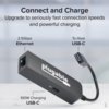 Plugable USBC-E2500PD USB-C to 2.5GbE Gigabit Ethernet Adapter with USB-C PD Charging - Image 2