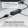 Plugable USBC-E2500PD USB-C to 2.5GbE Gigabit Ethernet Adapter with USB-C PD Charging - Image 3