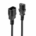 Lindy 30331 2m IEC C13 (Kettle) To IEC C14 (Kettle) Mains Extension Cable - Black
