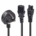 Lindy 30374 2.5m UK 3 Pin Plug To IEC C13 (Kettle) & IEC C5 (Clover) 10 Amp Mains Splitter Extension Cable - Black