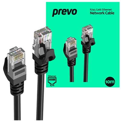 Prevo CAT6-BLK-10M Network Cable