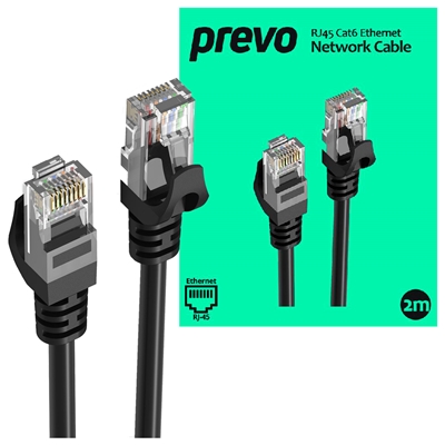 Prevo CAT6-BLK-2M Network Cable