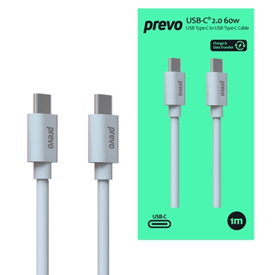 Prevo USB 2.0 60W C to C PVC cable