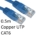 RJ45 (M) to RJ45 (M) CAT6 0.5m Blue OEM Moulded Boot Copper UTP Network Cable