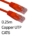 RJ45 (M) to RJ45 (M) CAT6 0.25m Red OEM Moulded Boot Copper UTP Network Cable