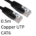 RJ45 (M) to RJ45 (M) CAT6 0.5m Black OEM Moulded Boot Copper UTP Network Cable
