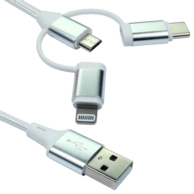 NEWlink 1.2m 3-in-1 USB Charging Cable