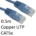 RJ45 (M) to RJ45 (M) CAT5e 0.5m Blue OEM Moulded Boot Copper UTP Network Cable