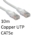 RJ45 (M) to RJ45 (M) CAT5e 10m White OEM Moulded Boot Copper UTP Network Cable