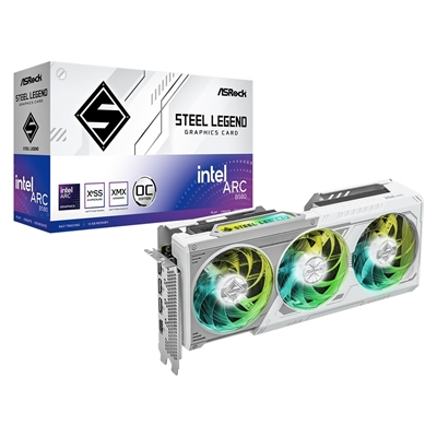 ASRock Intel Arc B580 Steel Legend 12GB OC Graphics Card