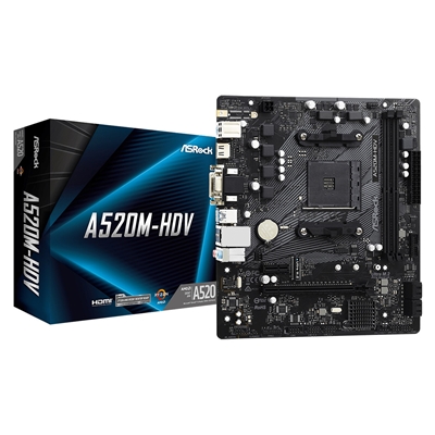 ASRock A520M-HDV Super Alloy AMD AM4 Socket Motherboard