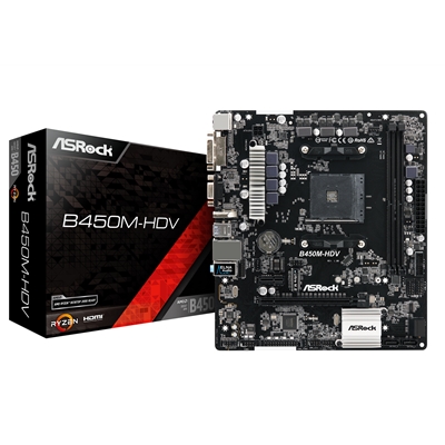 ASRock B450M-HDV R4.0 Super Alloy AMD AM4 Socket Motherboard