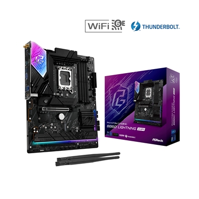 ASRock B860 Lightning WiFi PHANTOM GAMING Intel 1851 Socket Motherboard