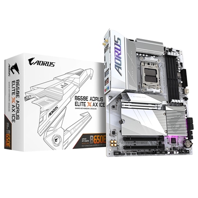 Gigabyte B650E AORUS ELITE X AX ICE AMD AM5 Socket Motherboard