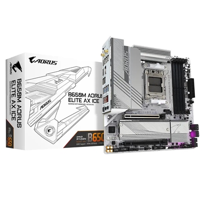 Gigabyte B650M AORUS ELITE AX ICE AMD AM5 Socket Motherboard