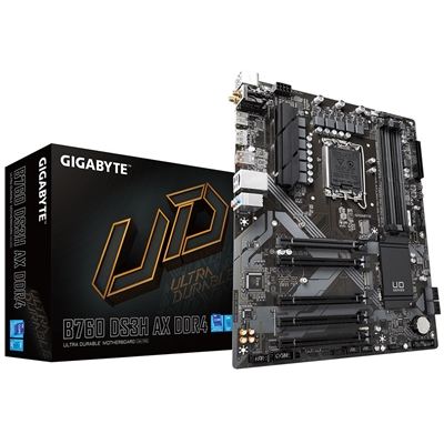Gigabyte B760 DS3H AX DDR4 Ultra Durable Intel 1700 Socket Motherboard