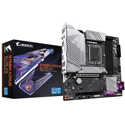 Gigabyte B760M AORUS ELITE AX Intel 1700 Socket Motherboard